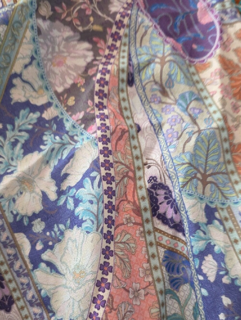 NWT Blue Velvet Medium Boho Floral Peasant Tunic Top - Picture 5 of 8